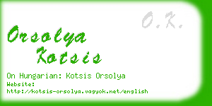 orsolya kotsis business card